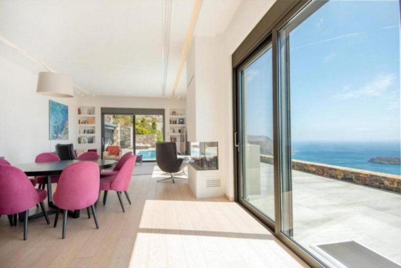 Plaka bei Elounda Kreta, Plaka Elounda: Wunderschöne Villa mit atemberaubendem Blick auf die Insel Spinalonga Haus kaufen